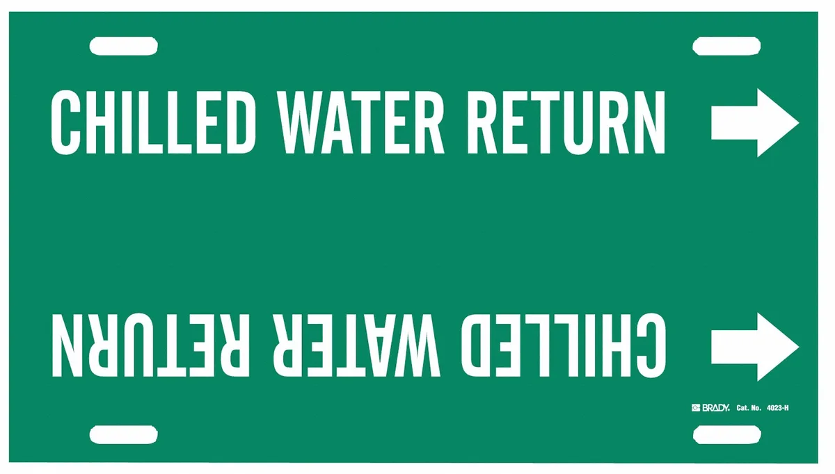 Brady Brady 4023-H Chilled Water Return Pipe Marker 10-15 in — product photo