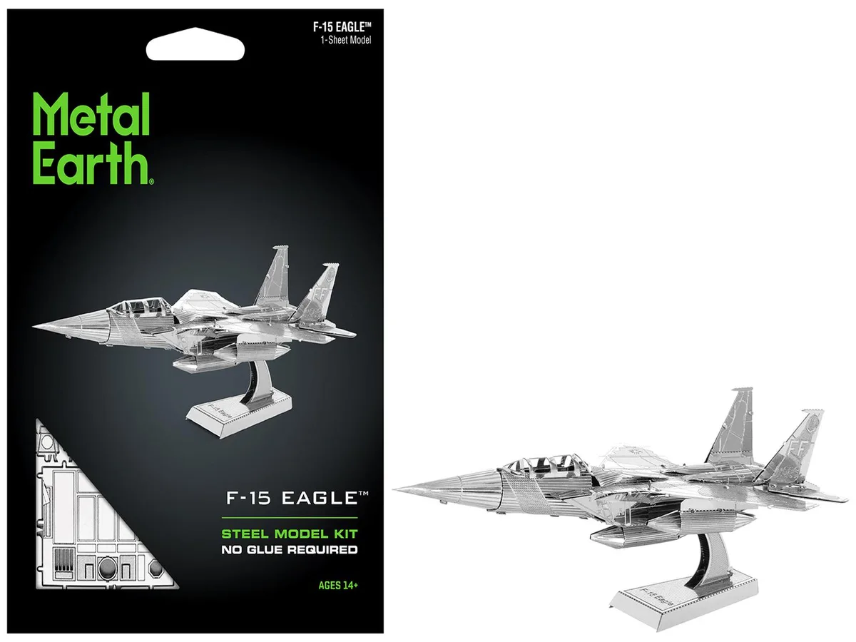 Metal Earth Metal Earth McDonnell Douglas F-15 Eagle Fighter Aircraft Steel Model Kit Moderate Difficulty — product photo