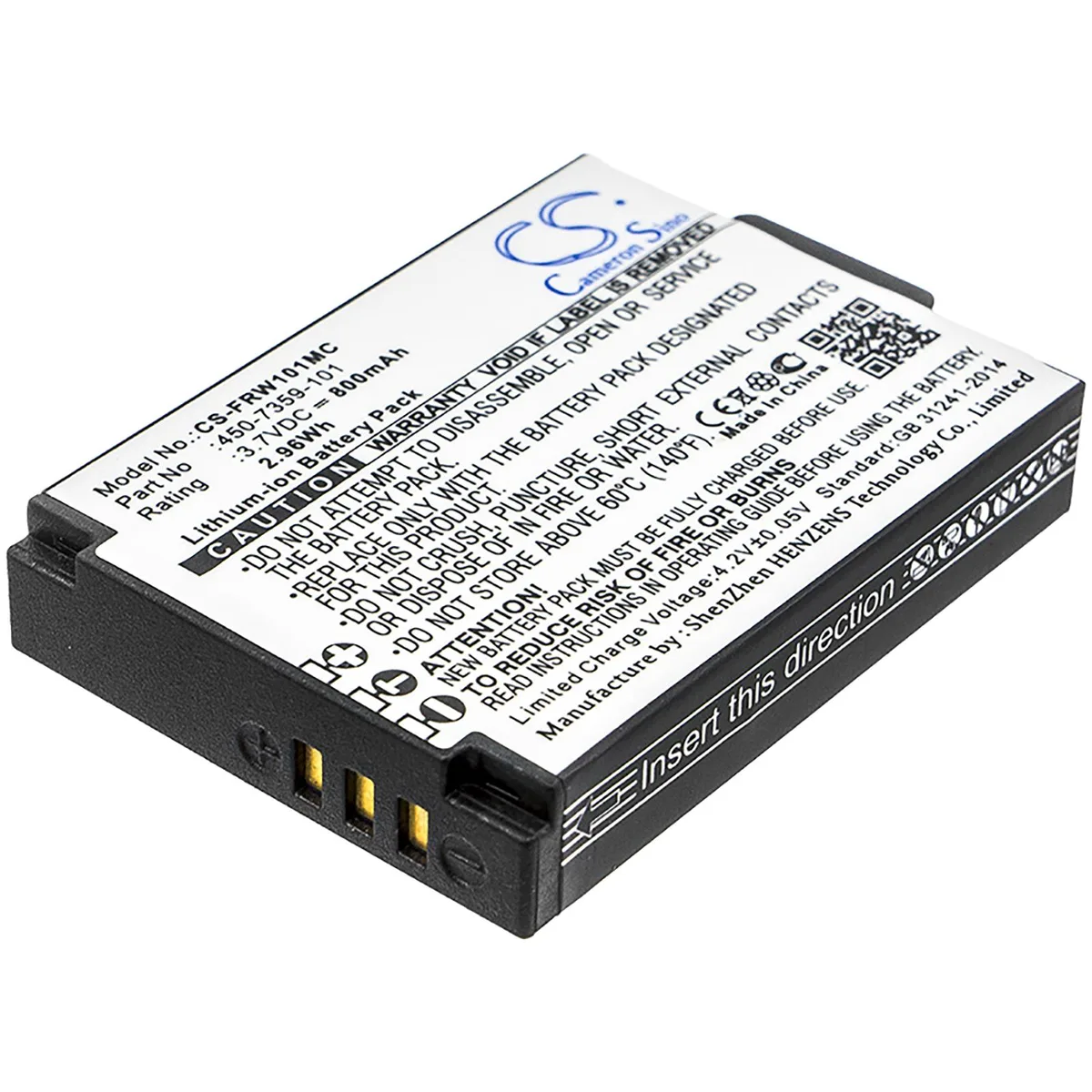 Cameron &amp; Co Cameron &amp; Co DS-CS-FRW101MC 800mAh camera battery — product photo