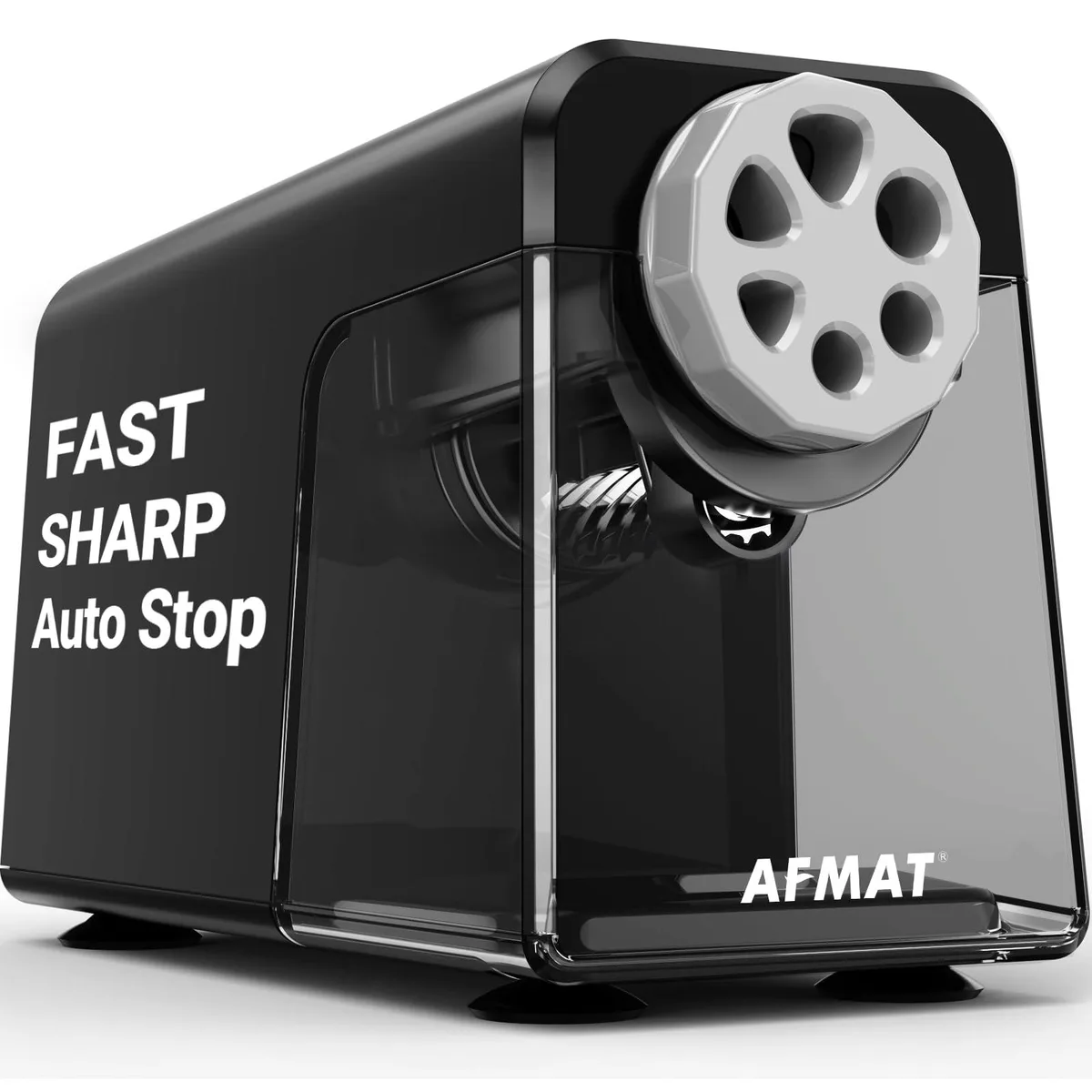  AFMAT PSX1BK 6-Hole Electric Pencil Sharpener 6-11mm 7000 Sharpenings — product photo