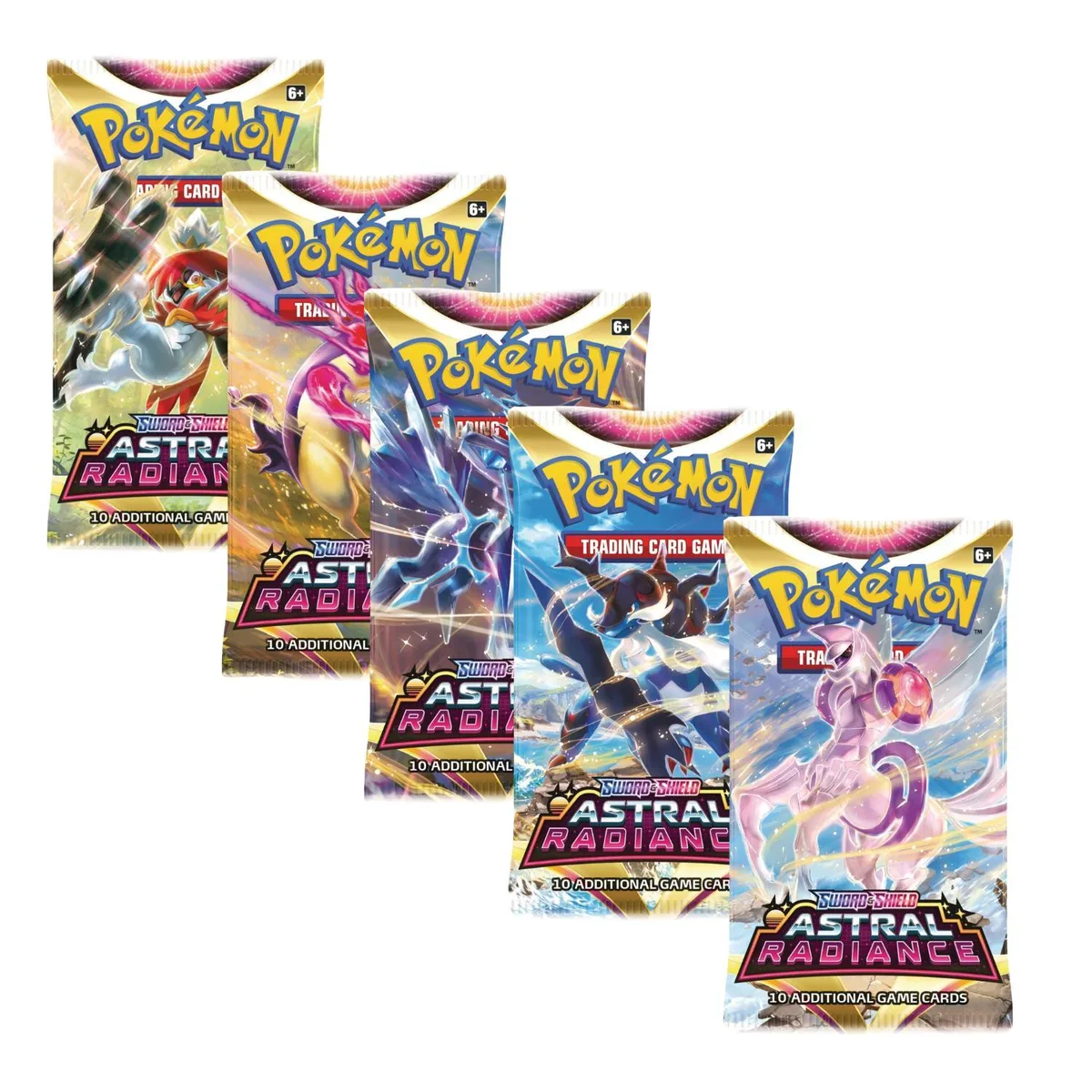 Pokemon Pokemon SS10 Sword and Shield Astral Radiance Art Set — 5 Booster Packs (10 cards each) — product photo