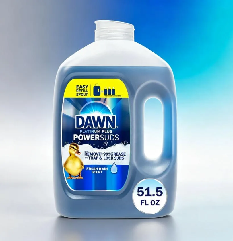 None Continuous None Continuous Power Suds Platinum Plus Antibacterial Liquid Dish Soap 51.5 oz — product photo