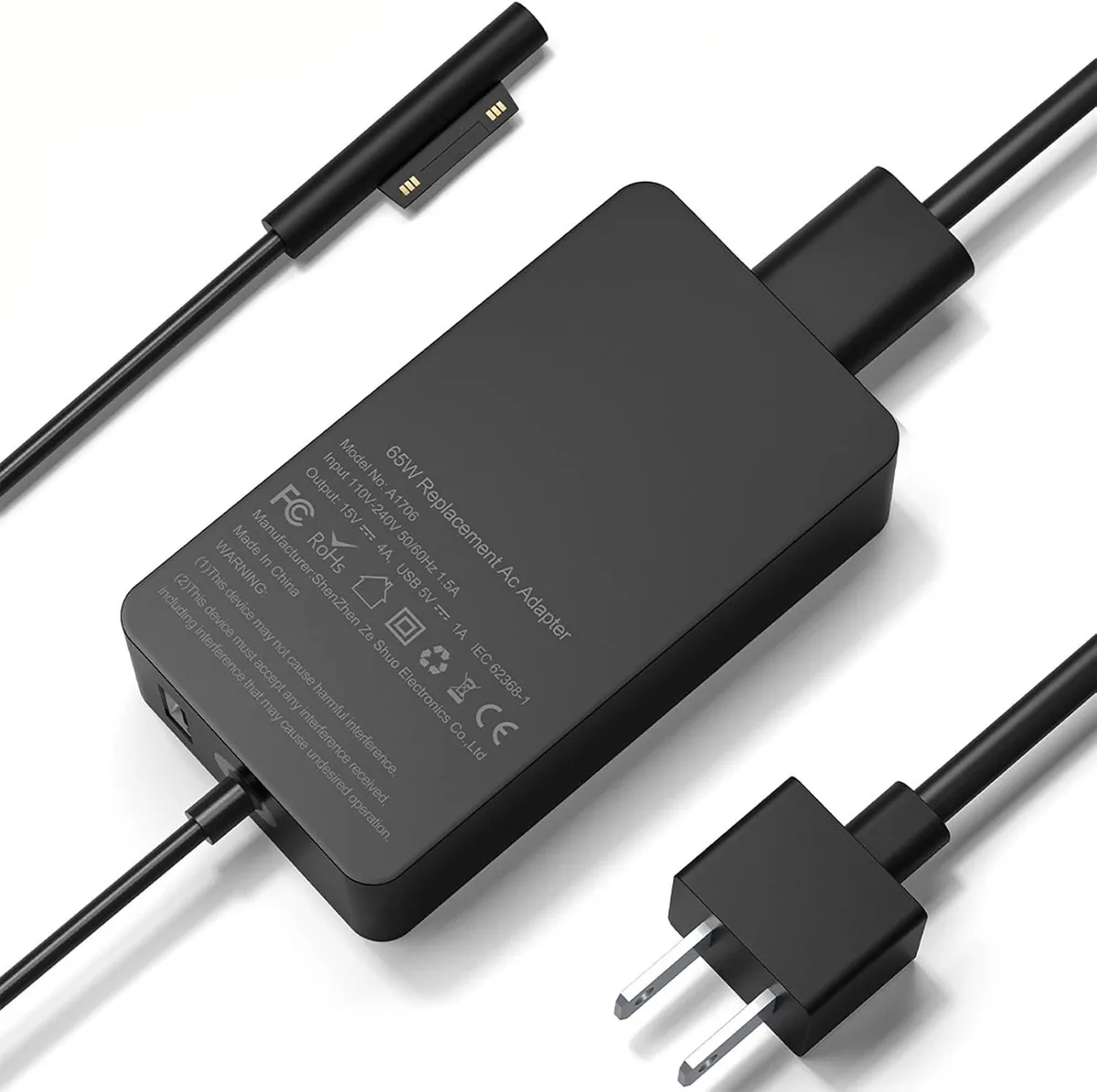 Kenuco Kenuco 65W Surface Pro AC Adapter 6.5FT Power Cord — product photo