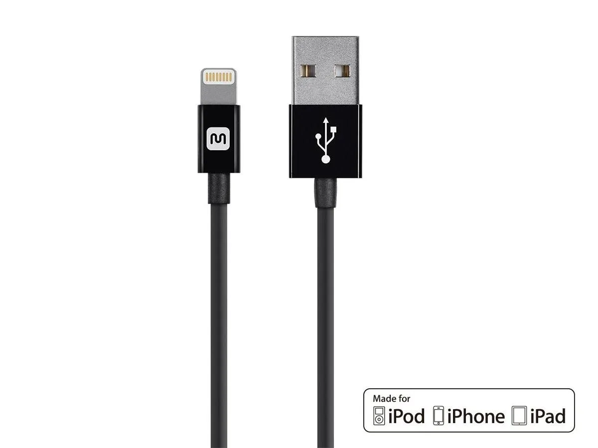 Monoprice Inc. Monoprice Select Series MFi Lightning to USB Cable 3 ft Black — product photo