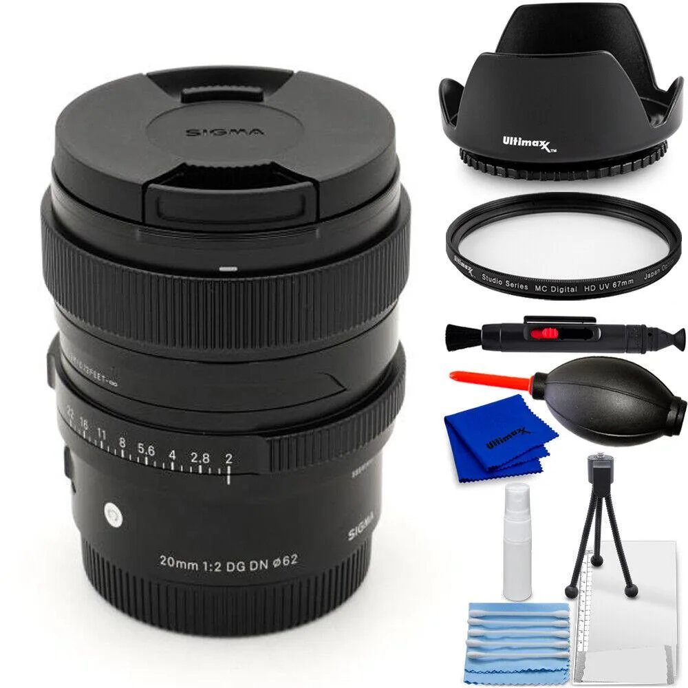 SIGMA SIGMA 20mm f/2 DG DN Contemporary Sony E 7PC Bundle 490965 — product photo