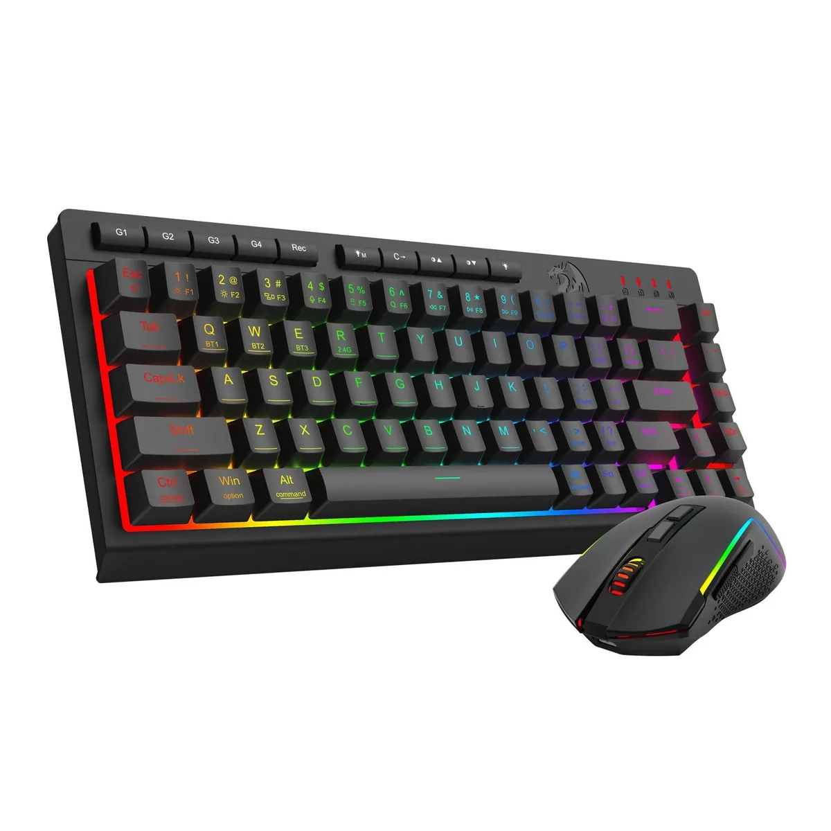  Redragon S155-RGB 157 Gaming Keyboard 60% Tri-Mode 50h — product photo