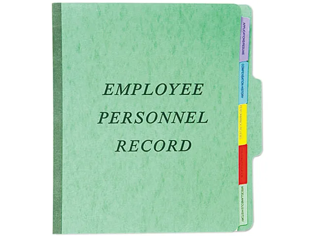 Pendaflex Pendaflex SER-1-GR Vertical Personnel File Folder, Green, 20 pt PressGuard, 1/3 Cut Top Tab — product photo