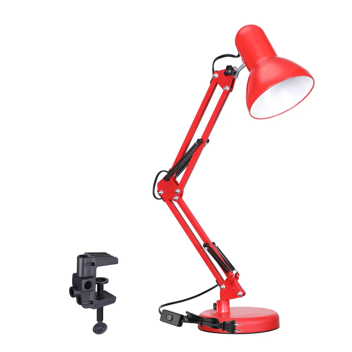 TorchStar LED TorchStar LED Metal Swing Arm Desk Lamp Red Finish — product photo