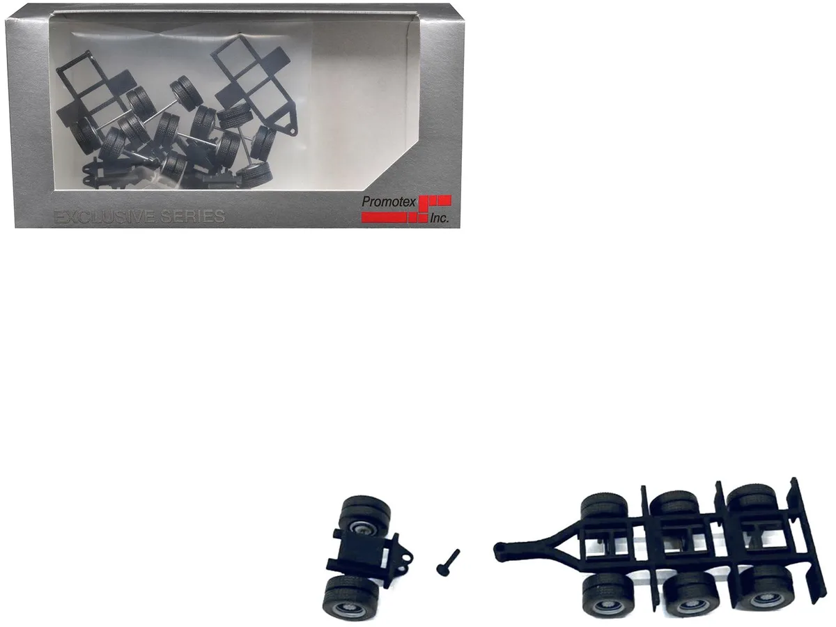 Promotex Promotex Lowboy Tri-Axle Booster 1/87 (HO) 2 Sets — product photo