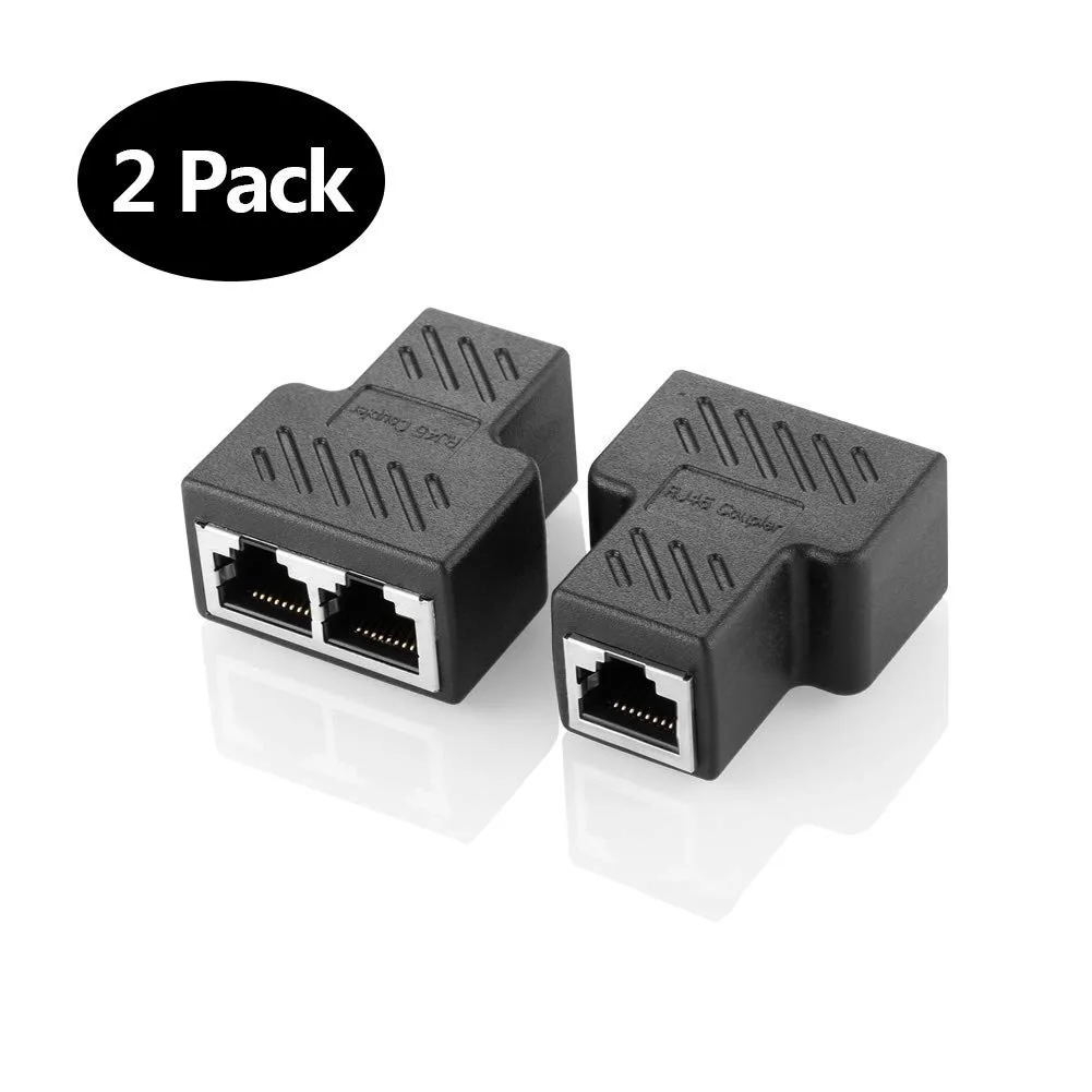 Corn Electronics Corn Electronics RJ45 Splitter 1-to-2 Shielded 2-Pack — product photo