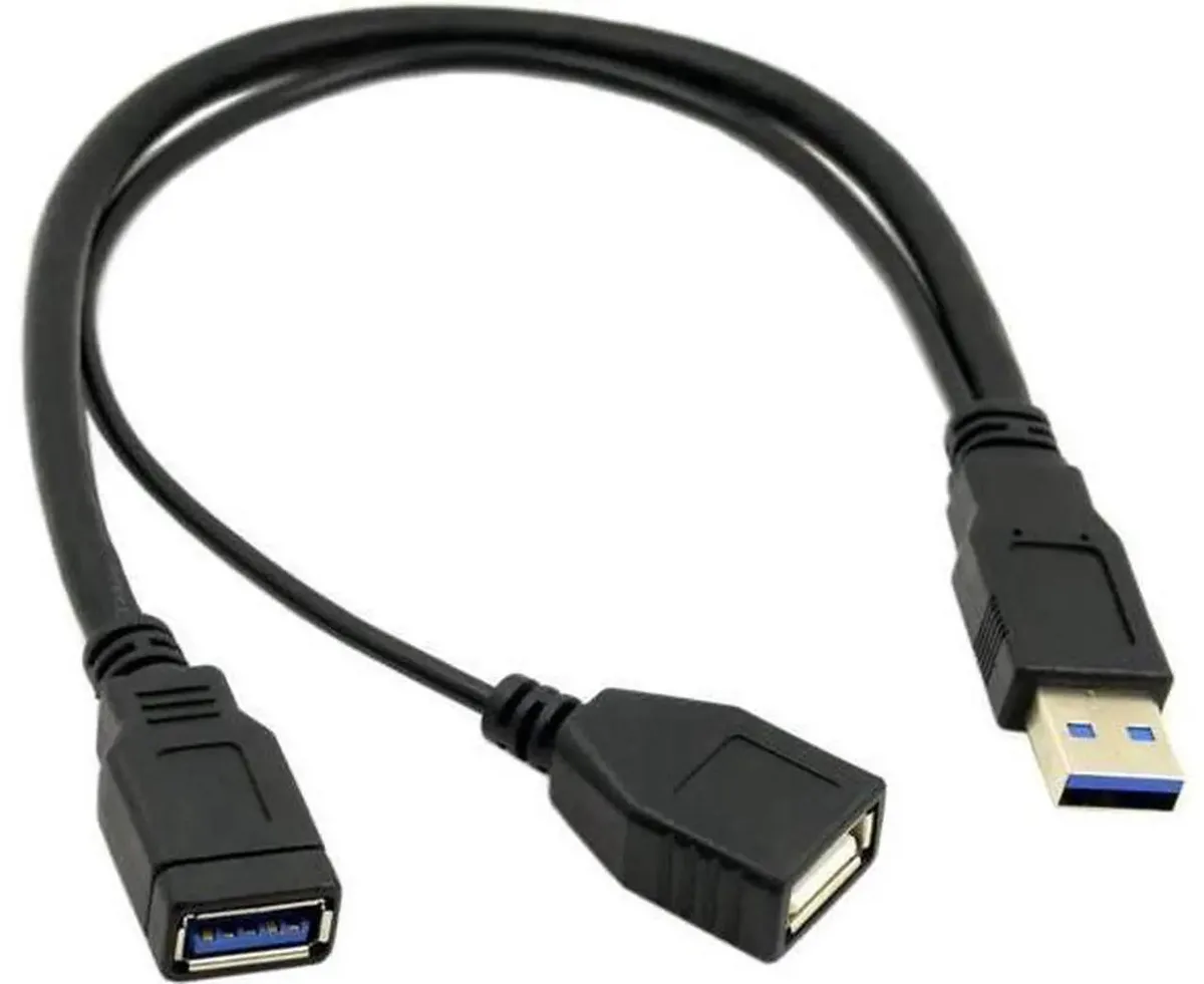 SMUGDESK SMUGDESK USB 3.0 Y Splitter Cable 1 Male to 2 Female 2.5" HDD — product photo