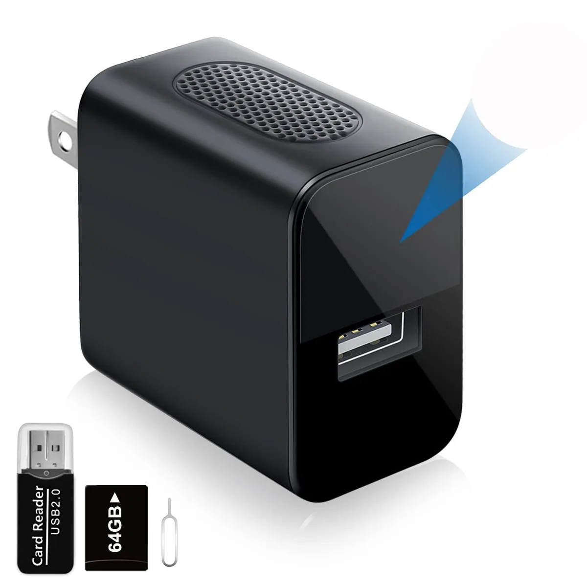 NShi NShi USB Charger Security Camera 64 GB 1080p 120° — product photo