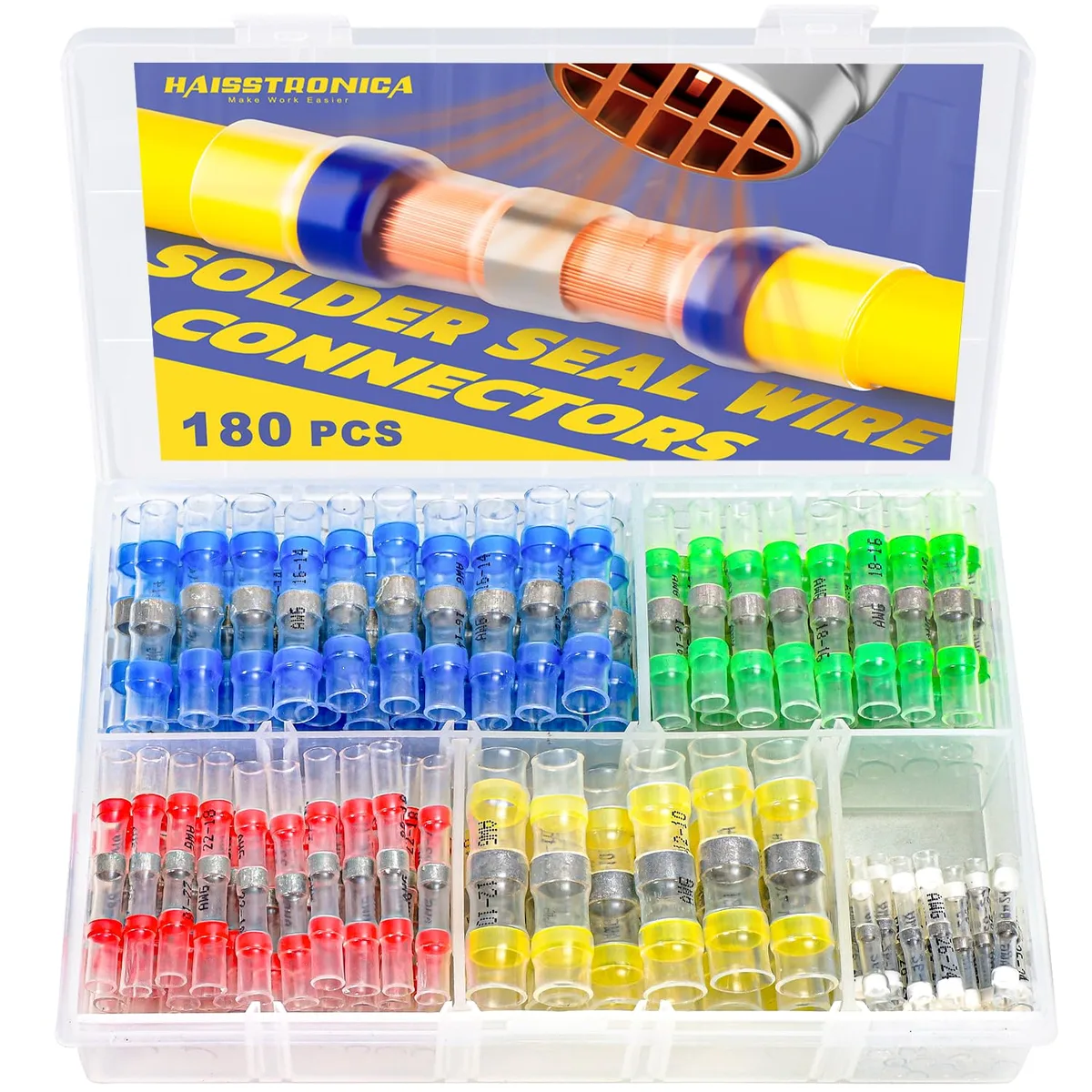Haisstronica 180PCS Solder Seal Wire Connectors — product photo