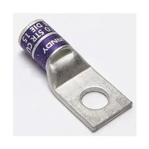 Burndy Burndy 4/0 AWG Copper Compression Lug 3/8 in Stud Purple Die 15 — product photo