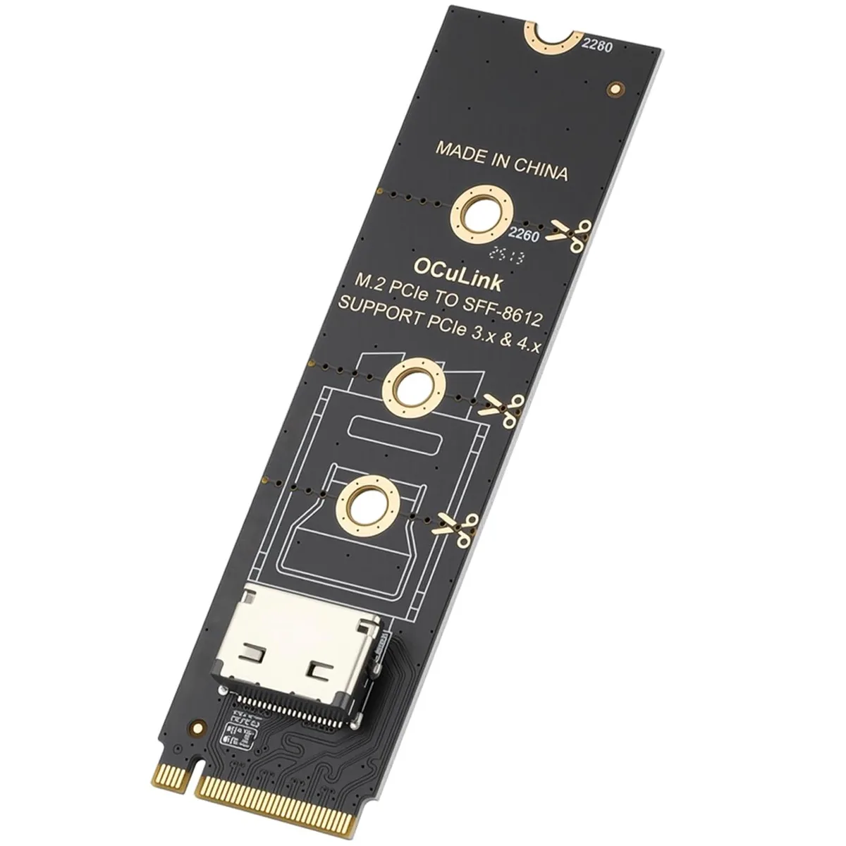 LORDWORLD LORDWORLD M.2 NVME to OCuLink SFF-8612 Adapter PCIe 4.0 x4 64Gbps — product photo