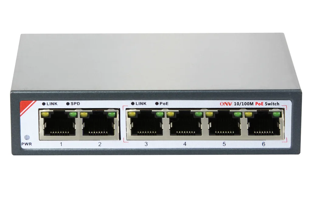 Optical Network Video Technologies Optical Network Video Technologies ONV-POE31064P-at 6-Port 10/100M PoE Switch 4 PoE Ports 110W — product photo