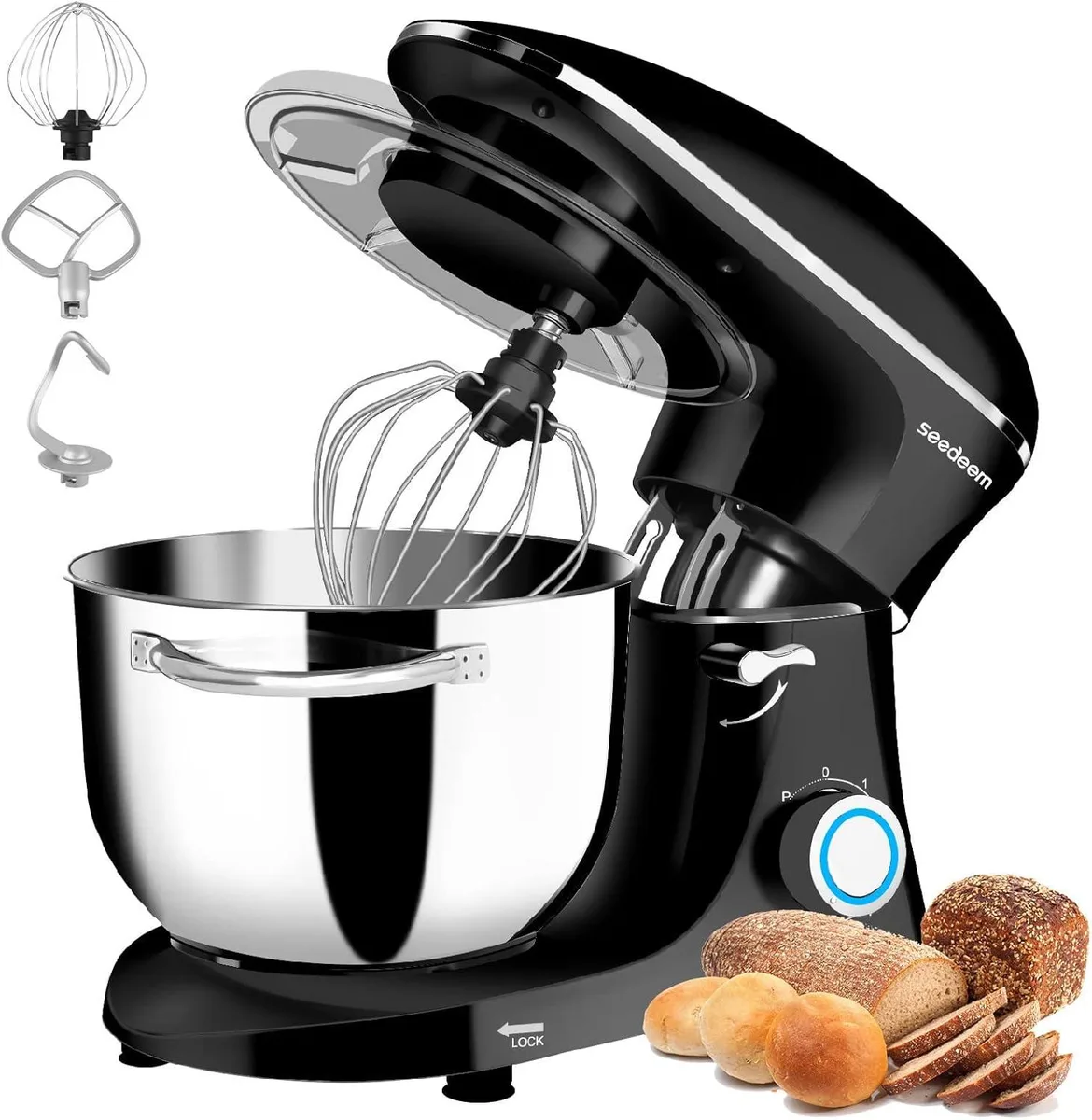 BFKK BFKK 660W 6-Speed Tilt-Head Stand Mixer 6Qt Black — product photo
