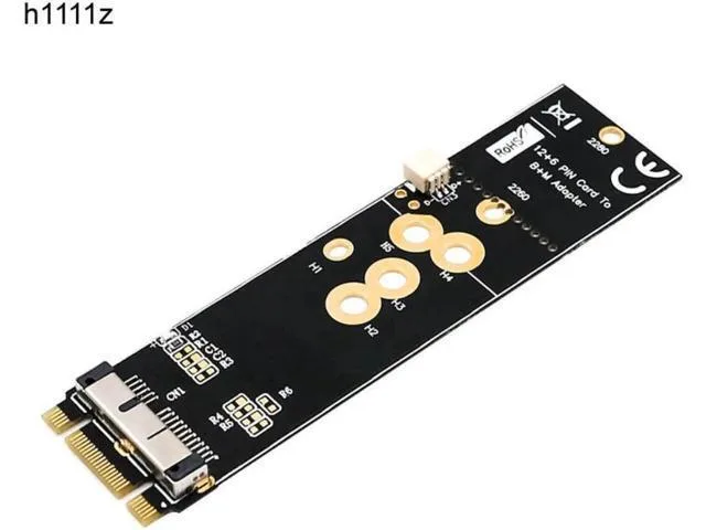 Green circuit board with 12+6 pin connector and M.2 Key B+M slot