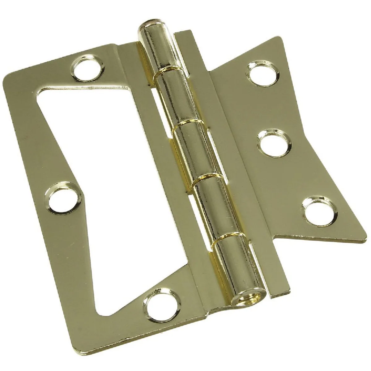 National National 3-1/2 In. Non-Mortise Hinge Polished Brass Steel 2 Pack N244806 — product photo