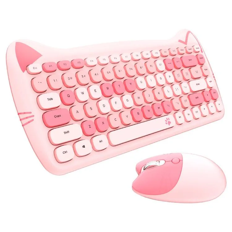 eForChina eForChina 2.4 GHz 84-Key Wireless Gaming Keyboard & Mouse Set Pink — product photo