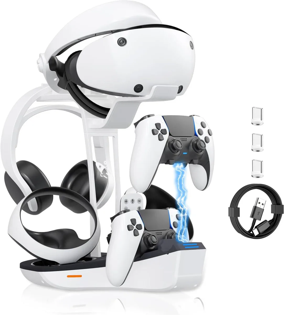 Werleo Werleo 4-in-1 PSVR2 and PS5 Controller Charging Station with Headset Holder and Headphone Rack — product photo