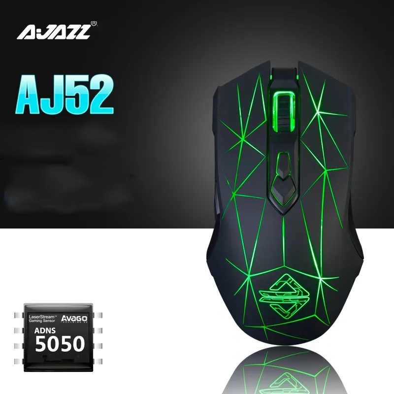 A-jazz A-jazz AJ52 Black Star Competitor Mouse 2500 DPI 7 Buttons Wired — product photo