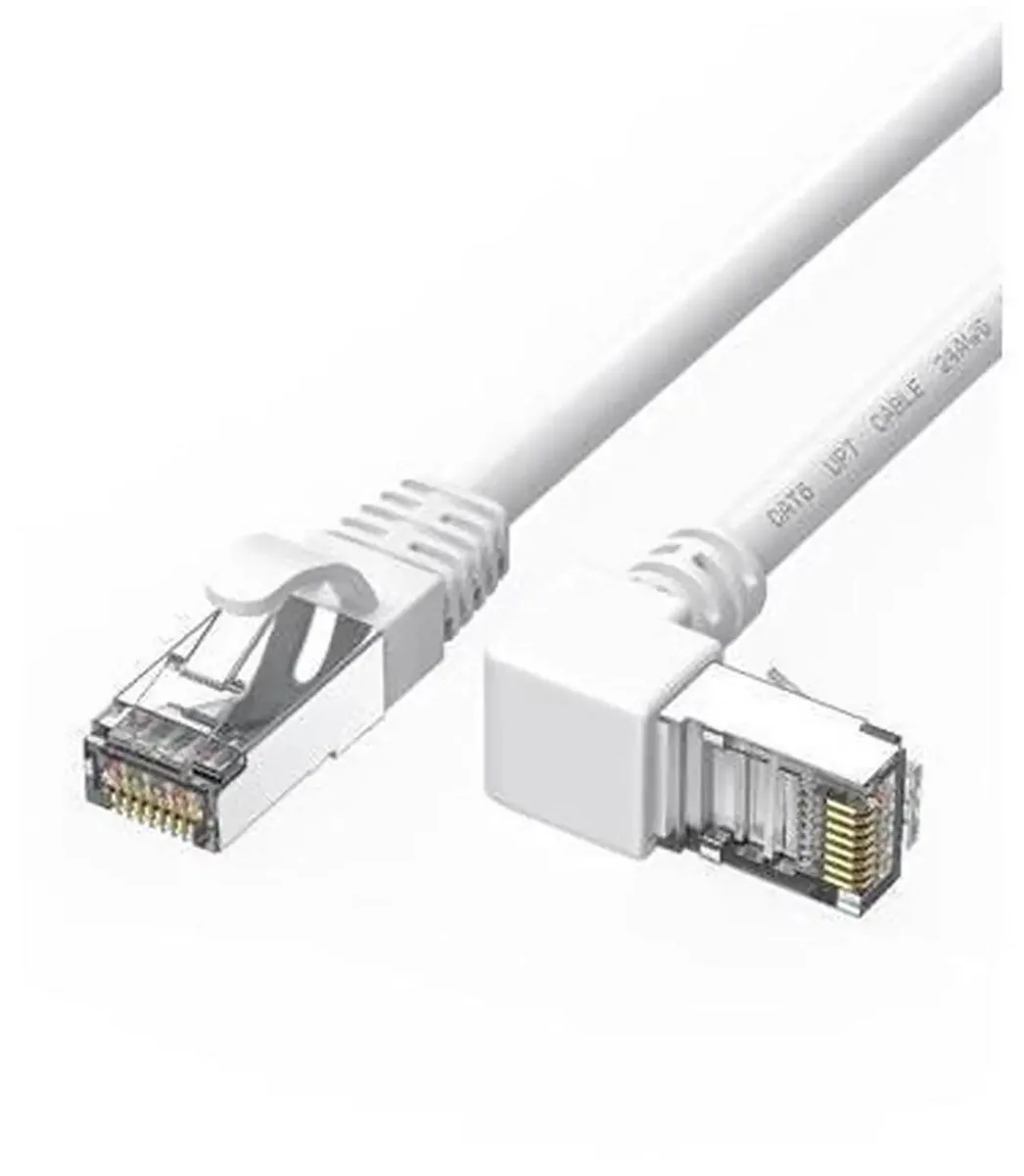 SMUGDESK SMUGDESK 90 Degree Upward Angled CAT6 Ethernet Cable 3ft White — product photo