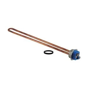 Copper threaded water heater element with gasket