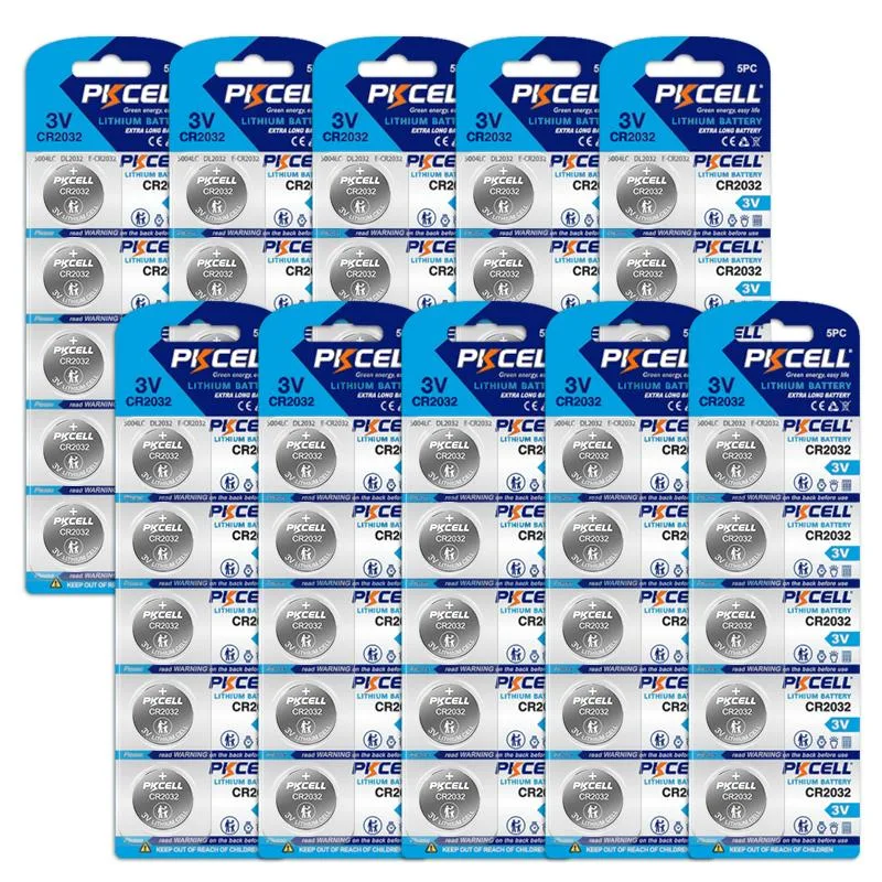 Pkcell Pkcell CR2032 3V 220mAh lithium coin cell battery 50-pack — product photo
