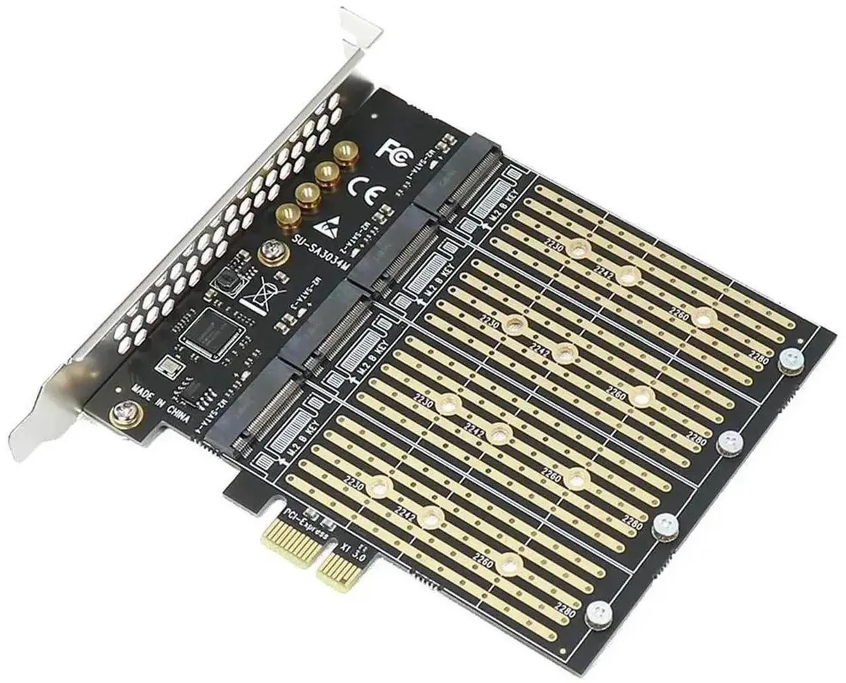 SMUGDESK SMUGDESK Riser-AB01 4-port M.2 SATA adapter — product photo