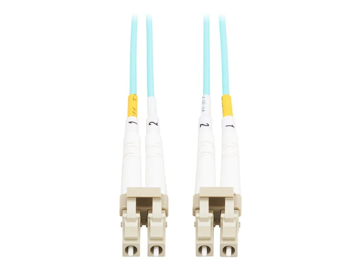 Tripp Lite Tripp Lite N82003MTAA 3M 10Gb Duplex Multimode 50/125 OM3 LSZH LC/LC Aqua fibre optic cable — product photo