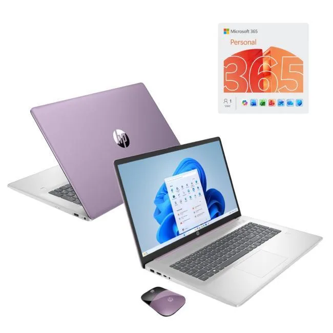 HP HP 17-cn3143ds 17.3" HD+ Touchscreen Intel N100 4GB DDR4 128GB UFS Winter Lavender — product photo