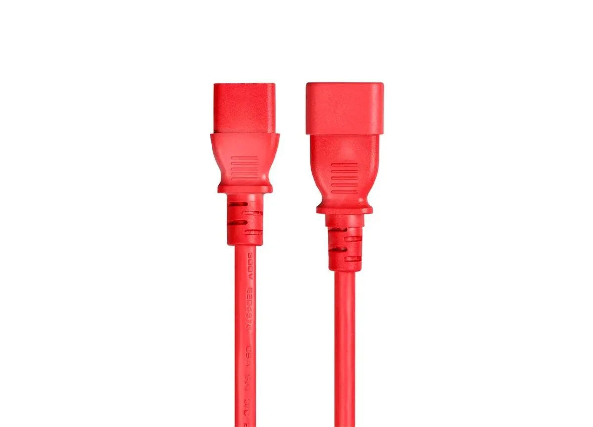 Monoprice Inc. Monoprice Inc. 133612 Red 18AWG C14 to C13 Computer Power Cord — product photo