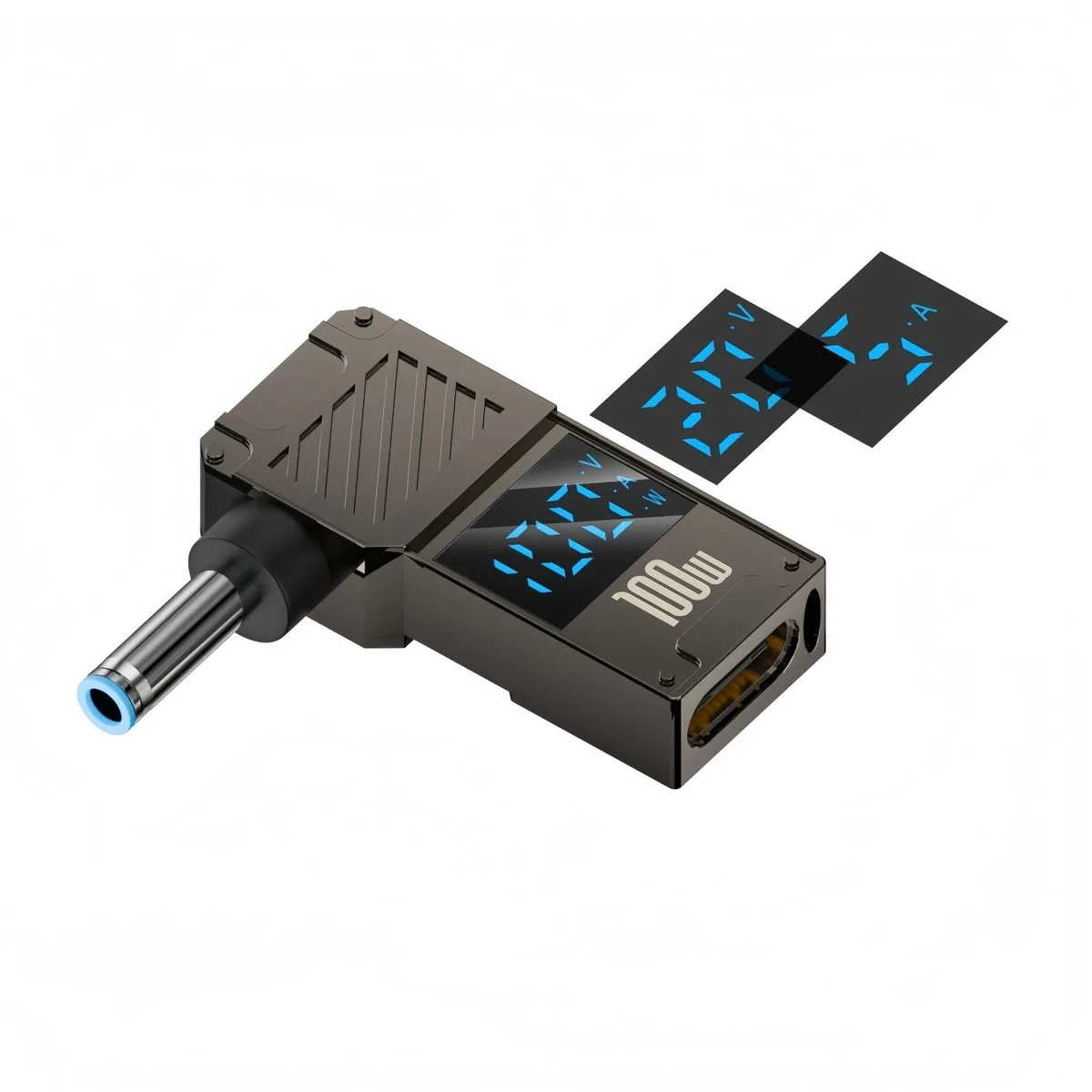  2-Power JLCV-C-DC4530DISPLAY USB C to 4.5mm Adapter with Power Display — product photo