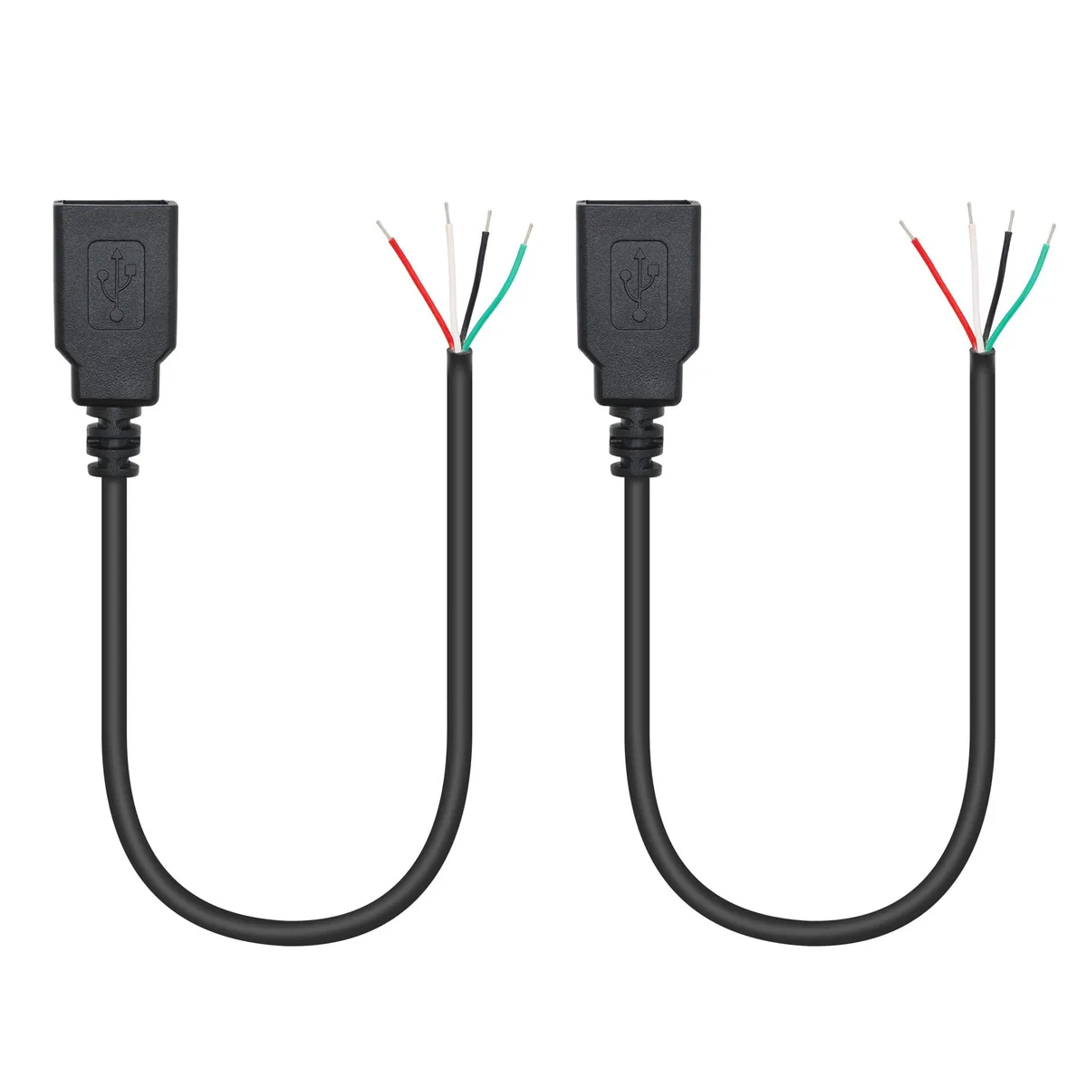 Vszerda Vszerda USB A Female 4 Pin Bare Wire 11inch 2-Pack — product photo
