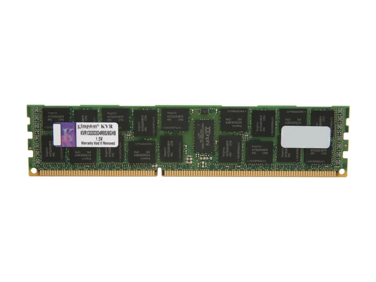 Kingston Technology Corp. Kingston Technology Corp. KVR1333D3D4R9S/8GHB 8GB DDR3 1333 ECC Registered server RAM — product photo
