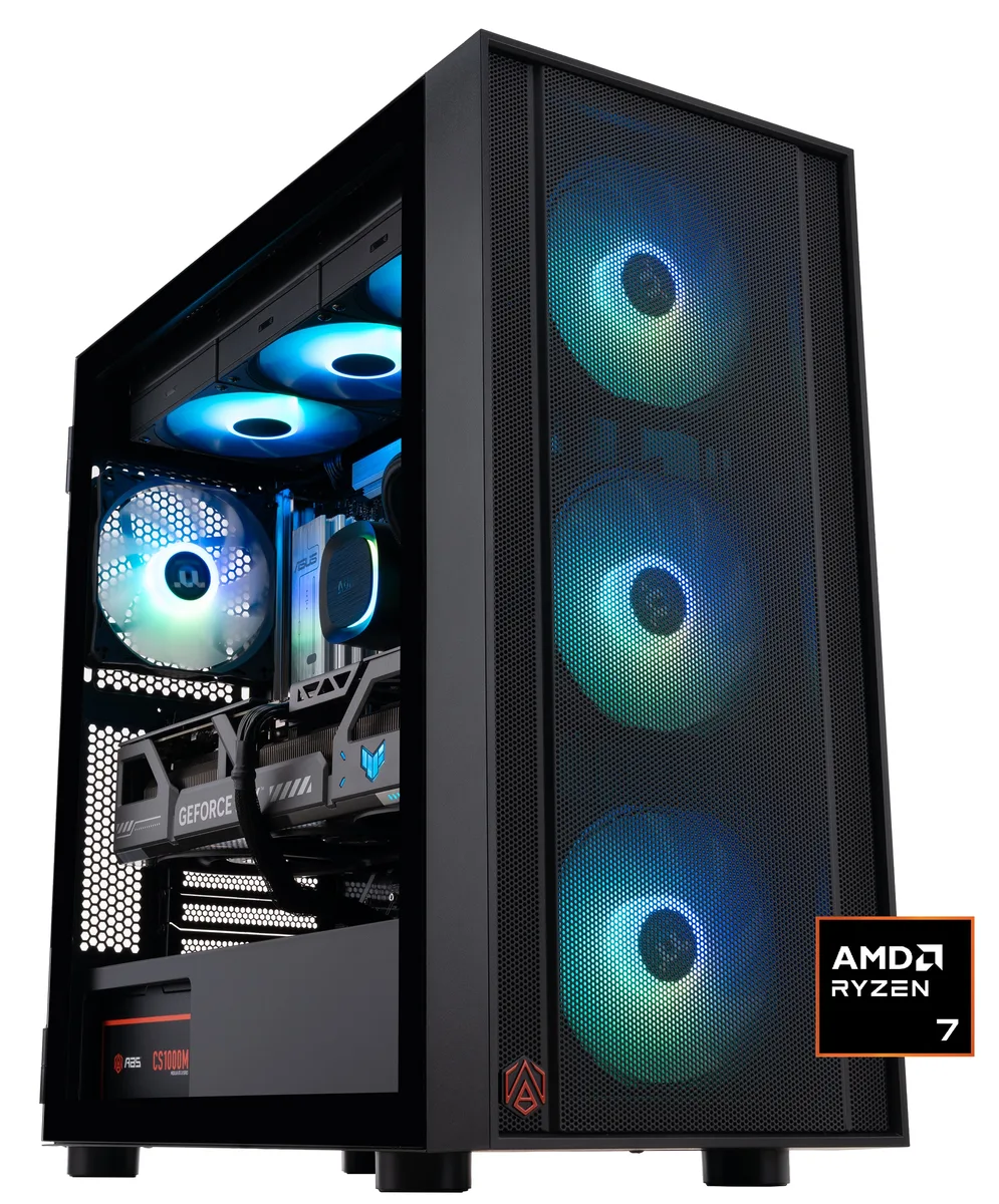 ABS ABS ER9800X3D50804 gaming PC Ryzen 7 9800X3D RTX 5080 32GB 2TB — product photo