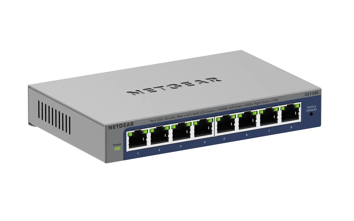 Netgear Inc. Netgear Inc. GS108E-400NAS 8-port Gigabit network switch — product photo