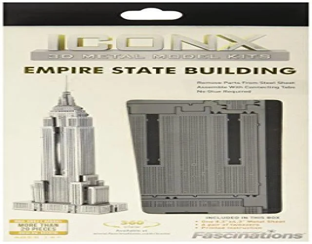 Fascinations Inc. Fascinations Inc. ICONX Empire State Building 3D Metal Model Kit — product photo