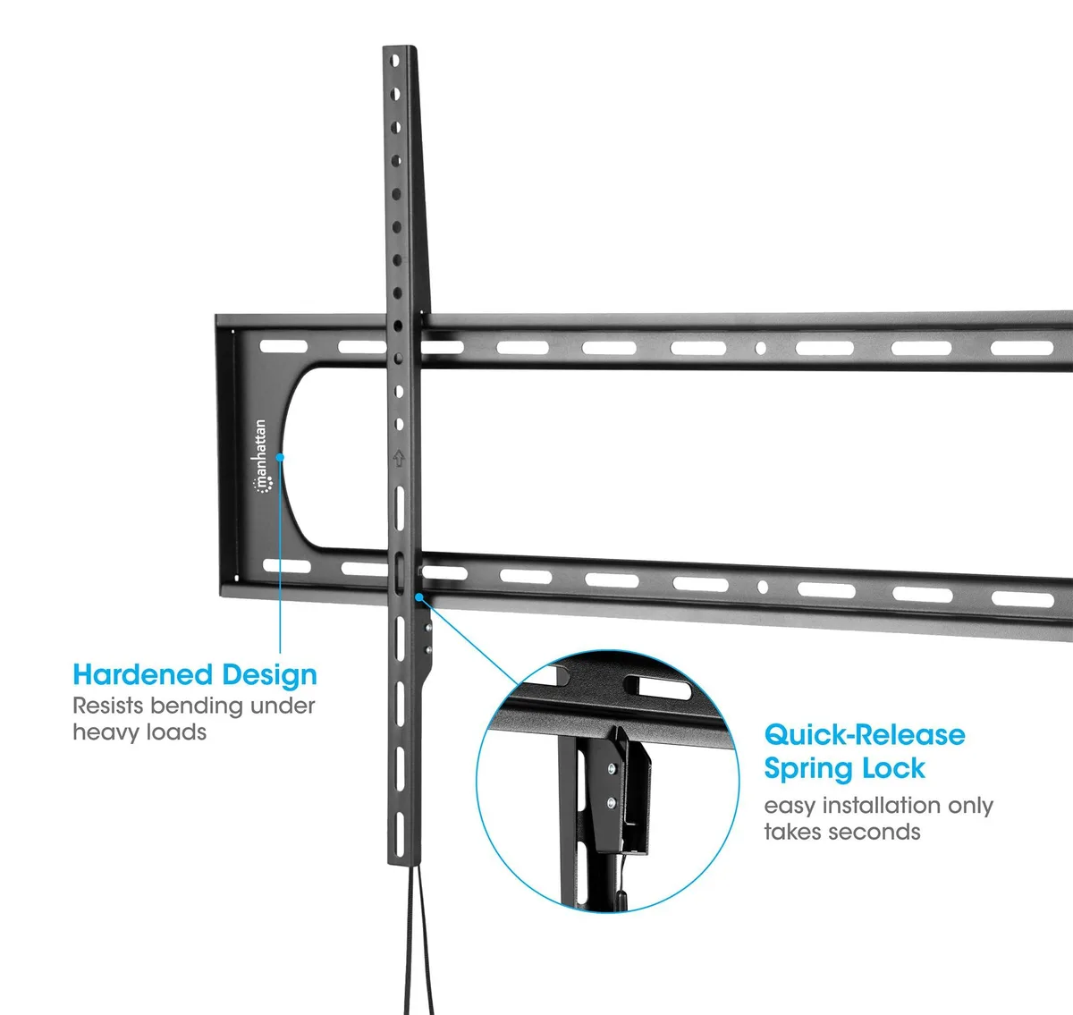 MANHATTAN MANHATTAN Heavy-Duty Low-Profile Fixed TV Wall Mount 461917 — product photo