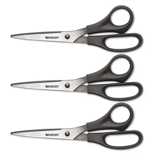 Westcott Westcott Value Line Stainless Steel Shears 8" 3/Pack 13402 — product photo