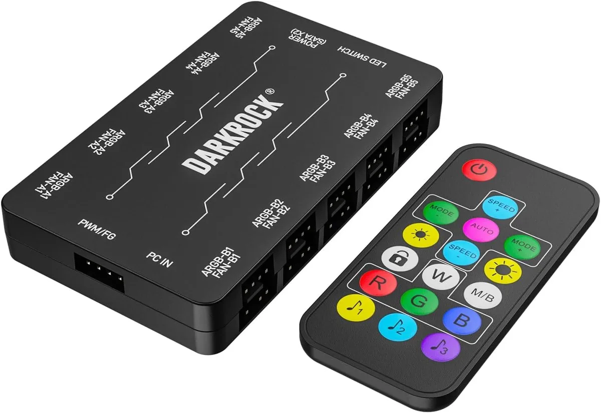 DARKROCK DARKROCK 20-Port Fan Hub with Remote Control — product photo