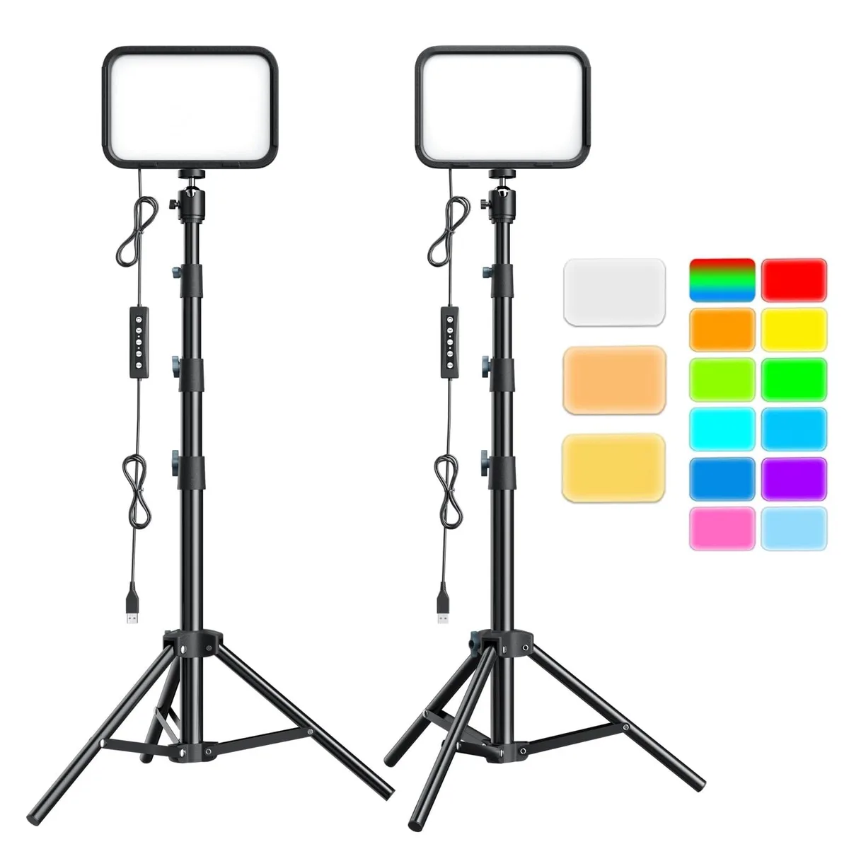  Neewer UB-RGB201BK 2-Pack RGB Lighting Kit with Tripods — product photo