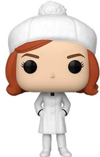 Funko Pop vinyl figure of Beth Harmon in finale outfit, stylised oversized head, window display box