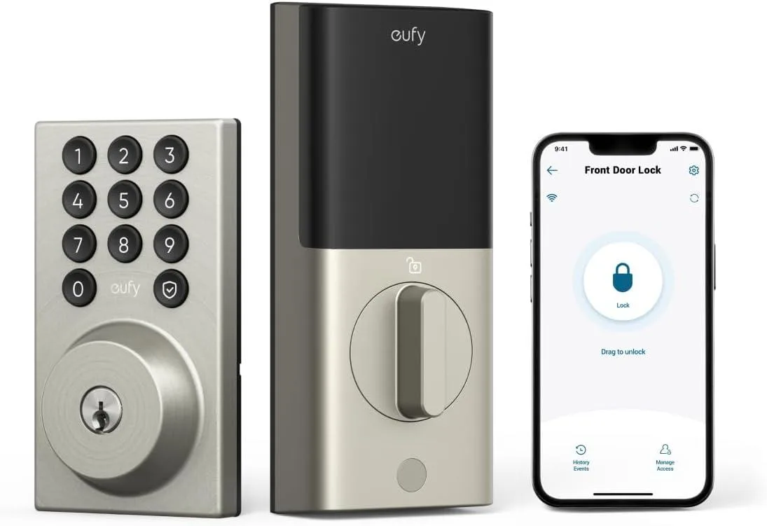 eufy eufy Security Smart Lock C30 Nickel 2.57 x 1.63 x 6.05 in 2.15 lb — product photo