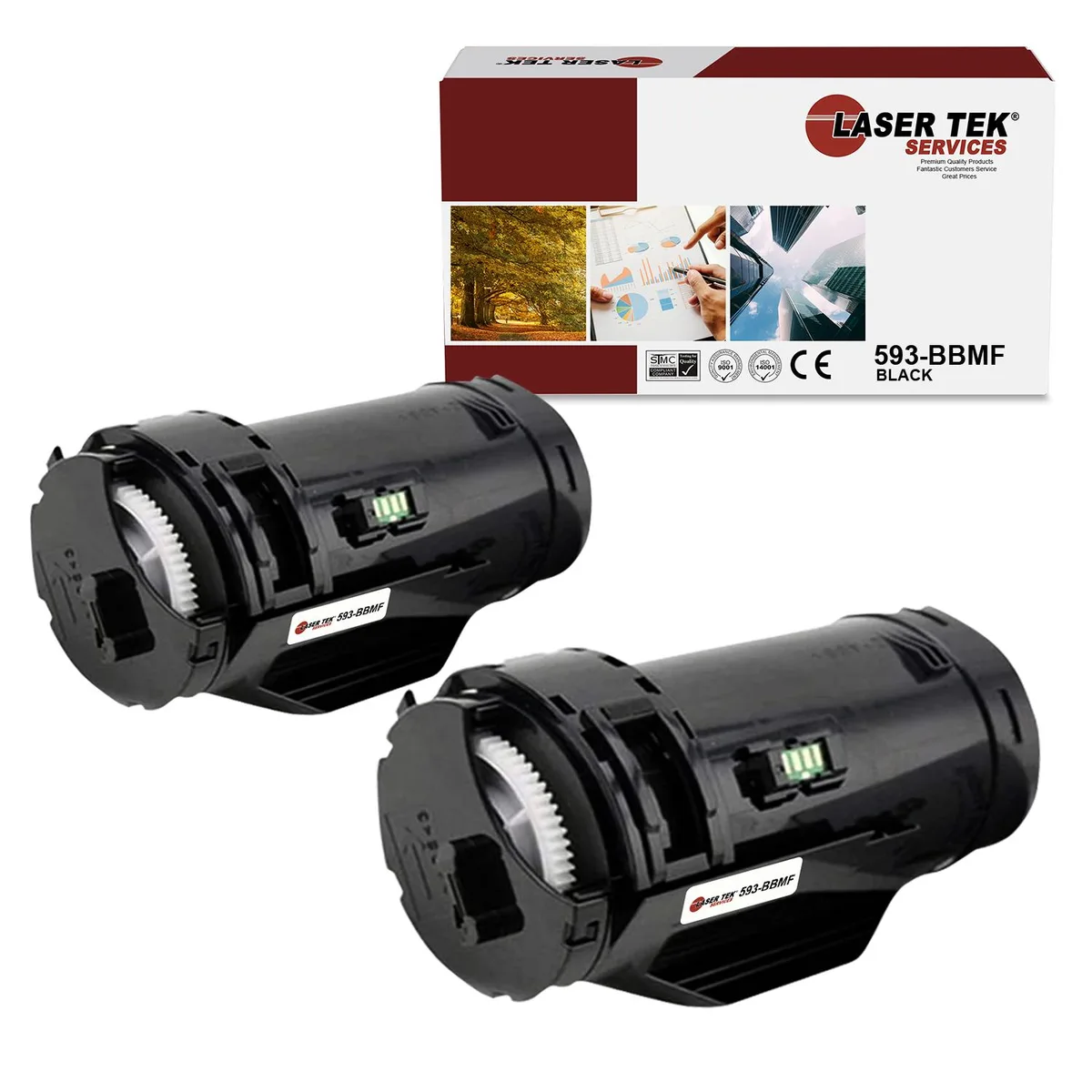 Laser Tek Services Laser Tek Services 593-BBMF Black Toner Cartridge 2PK 6000 Pages — product photo