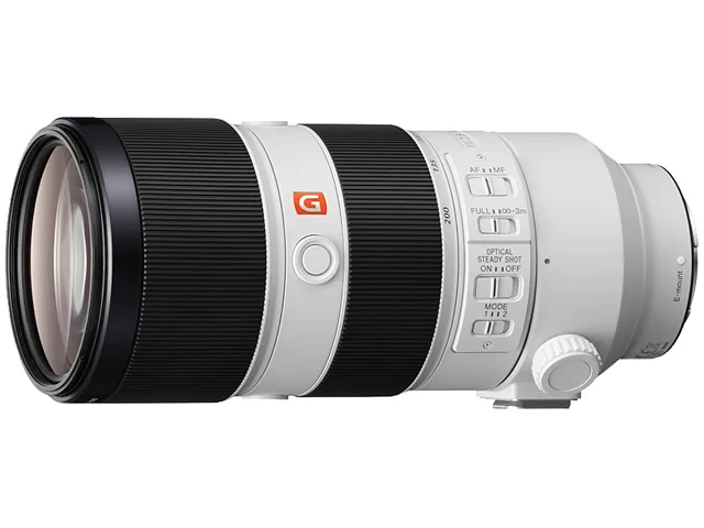Sony Sony SEL70200GM FE 70-200mm f/2.8 GM OSS camera lens White — product photo