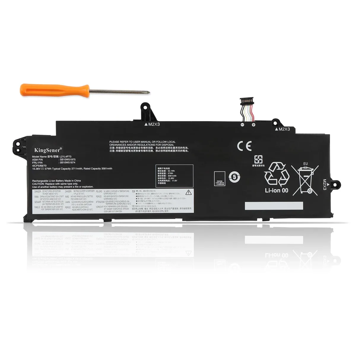KingSener KingSener L21L4P73 57Wh laptop battery for ThinkPad T14s Gen 3 4 — product photo