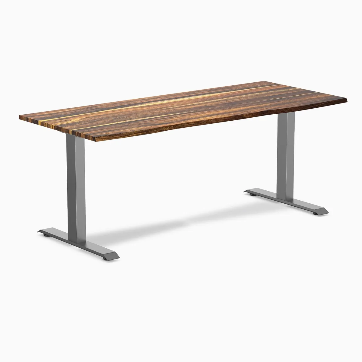 Desky Desky Zero Hardwood Desk Pheasantwood 72 x 30 in Space Gray — product photo