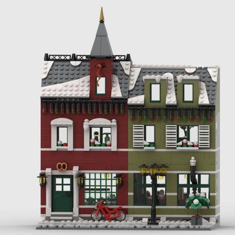 ZITIANYOUBUILD ZITIANYOUBUILD MOC-127667 Christmas Winter Village Bakery 1592 Parts — product photo